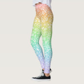 Pastel Rainbow Doodles Leggings (Gauche)