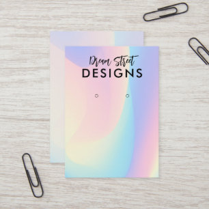 Pastel Rainbow Earring Display Kaart Visitekaartje