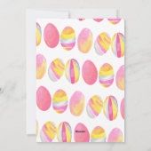 Pastel Rainbow Easter Egg Foto Waterverf Feestdagenkaart (Achterkant)