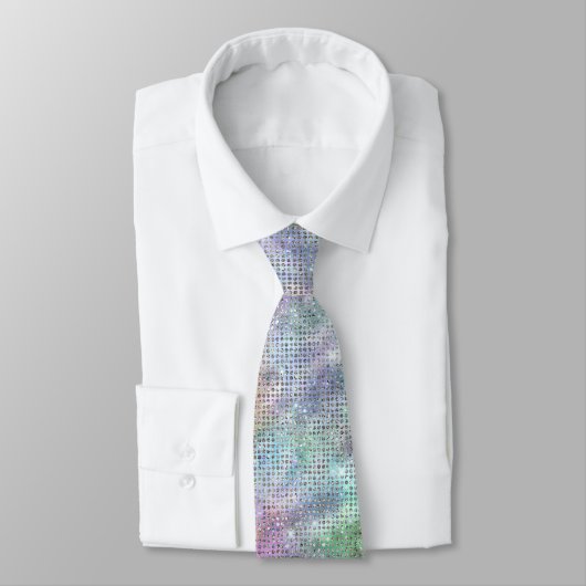 Pastel Rainbow en Silver Sparkles Stropdas (Gebonden)