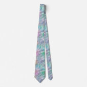 Pastel Rainbow en Silver Sparkles Stropdas (Voorkant)