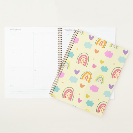 "Pastel Rainbow et Cloud Motif (Devant avec enveloppe)