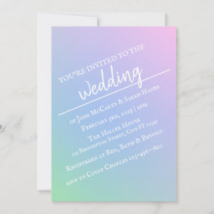 Pastel Rainbow Faire-part de mariage