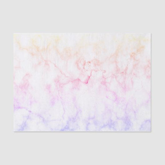 Pastel Rainbow Faux Marmer Tissuepapier (Voorkant)