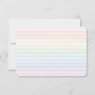 Pastel Rainbow Flat Carte de remerciements avec do