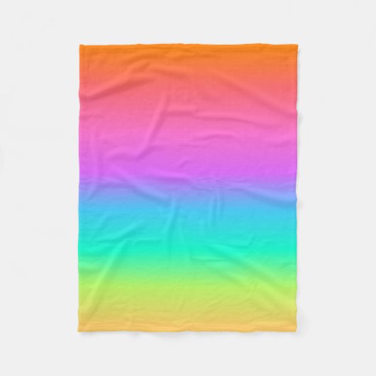 Pastel Rainbow Fleece Blanket (Voorkant)