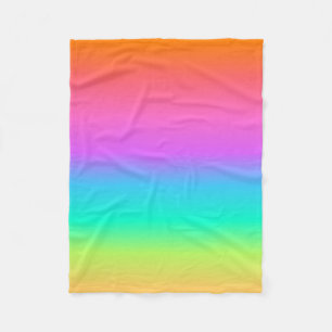 Pastel Rainbow Fleece Blanket Deken