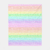 Pastel Rainbow Fleece Deken (Voorkant)