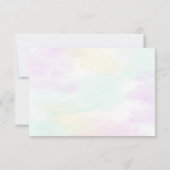 Pastel Rainbow Floral Hartelijk dank Aankondiging (Achterkant)