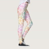 Pastel Rainbow Giraffe Waterverf Whitespace Leggings (Rechts)