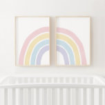 Pastel Rainbow Girl Nursery Décor<br><div class="desc">Ajoutez une touche finale à l'espace de votre petit avec cet ensemble de deux imprimés arc-en-ciel pastel,  parfait pour surplomber un lit d'enfant ou une commode.</div>