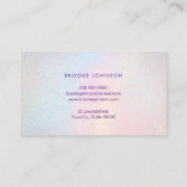 Pastel Rainbow Glitter Effect Cakes Visitekaartje (Achterkant)