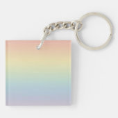 Pastel Rainbow Gradient Monogram Sleutelhanger (Achterkant)