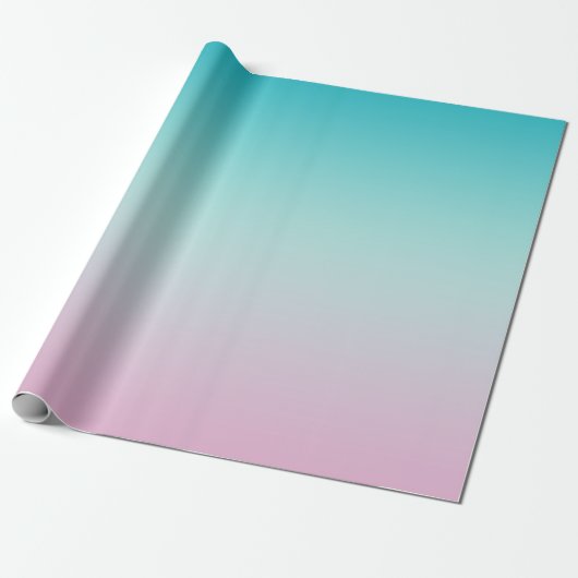 Pastel Rainbow Gradient Ombre Cadeaupapier (Uitgerold)