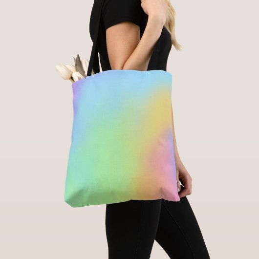 Pastel Rainbow Gradient Sac fourre-tout (De près)