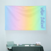 Pastel Rainbow Gradient Selfie-station Spandoek (Beurs)