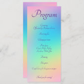 Pastel Rainbow Gradient Wedding Programme Programma (Voorkant / Achterkant)