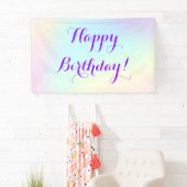 Pastel Rainbow Happy Birthday Banner (Insitu)