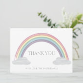 Pastel Rainbow - Hartelijk dank - kaart (Staand voorkant)