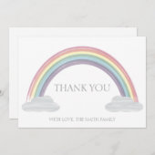 Pastel Rainbow - Hartelijk dank - kaart (Voorkant / Achterkant)