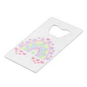 Pastel Rainbow Hearts et Empreintes de pattes de c (Devant Angle)