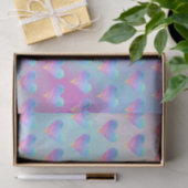 Pastel Rainbow Hearts Pattern Decoupage Tissuepapier (Geschenk)