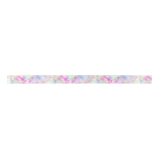 Pastel Rainbow Holographic Tie Dye Galaxy Grosgrai Lint (Voorkant)