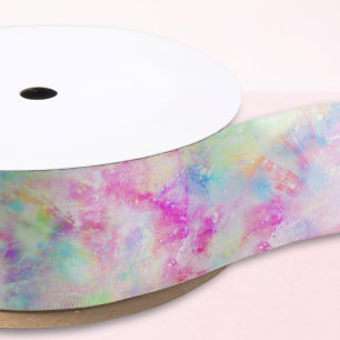 Pastel Rainbow Holographic Tie Dye Galaxy Grosgrai Lint