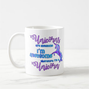 Pastel Rainbow Ik ben een Unicorn Koffiemok