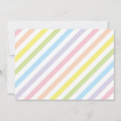 Pastel Rainbow Invitation d'anniversaire (Dos)