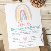 Pastel Rainbow Invitation d'anniversaire
