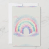 Pastel Rainbow Invitation d'anniversaire - Invitat (Dos)