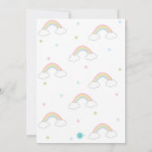 Pastel Rainbow Kids Verjaardagsfeest Kaart (Achterkant)