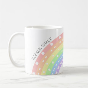 Pastel Rainbow Kinder Naam Mok – Meisjes gepersona