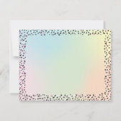 Pastel Rainbow Leopard Carte de papeterie personne (Dos)