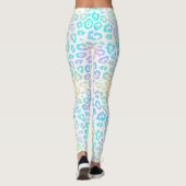 Pastel Rainbow Leopard Pattern Leggings (Achterkant)