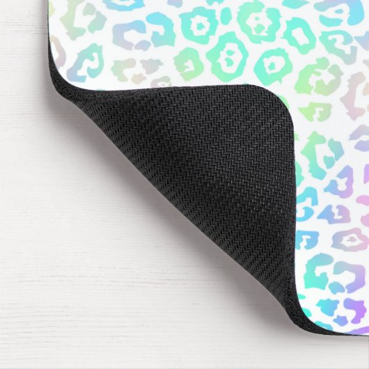 Pastel Rainbow Leopard Pattern Muismat (Hoek)