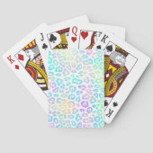 Pastel Rainbow Leopard Pattern Pokerkaarten (Achterkant)