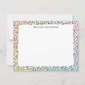 Pastel Rainbow Leopard Personal Stationery Kaart (Voorkant)