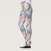 Pastel Rainbow Leopard Print Leggings (Gauche)