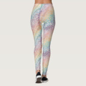 Pastel Rainbow Leopard Print Leggings (Dos)