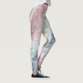 Pastel Rainbow Leopard Print Leggings (Droite)