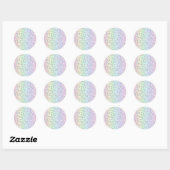 Pastel Rainbow Leopard Print Ronde Sticker (Vel)