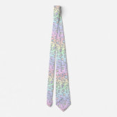 Pastel Rainbow Leopard Print Stropdas (Achterkant)