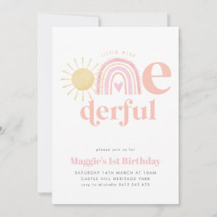 Pastel Rainbow Little Miss ONE Kaart