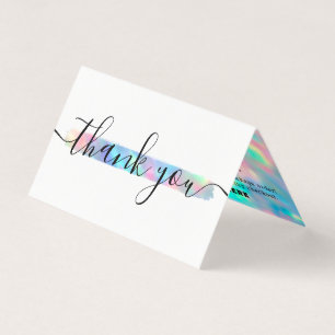 Pastel Rainbow Logo Stylist Client Dank u wel Kaart