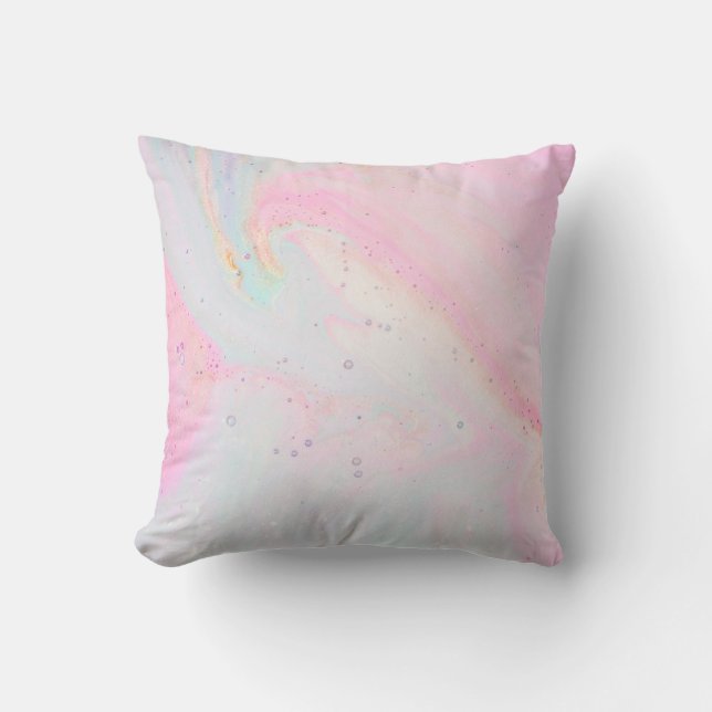 PASTEL RAINBOW MARBLE INSPIRED CUSHION KUSSEN (Voorkant)