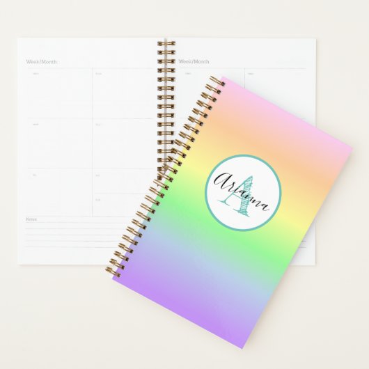 Pastel Rainbow Monogrammé Personnalisé (Devant avec enveloppe)