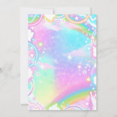 Pastel Rainbow Neon Gymnastiek Verjaardagsfeest Kaart (Achterkant)