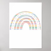 Pastel Rainbow Nursery Poster Kinder Room Print (Voorkant)